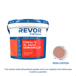 Esmalte al Agua Semibrillo Pintamax 1 Gl (3.78lt) Rosa Certeza  - Revor