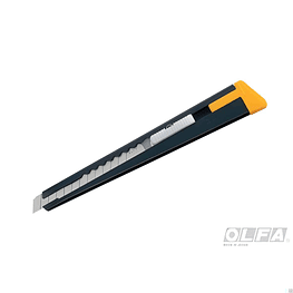 Cuchillo Mediano con seguro automático y clip 180-Black 9mm  - Olfa