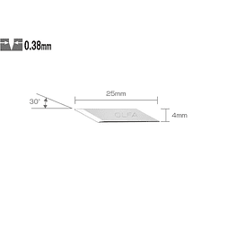 Repuesto cuchillo lápiz KB-5/30B 30un.  - Olfa