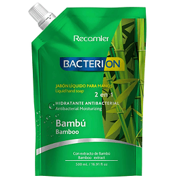 Jabón Hidratante Antibacterial Recarga 500ml Bambu  - Bacterion