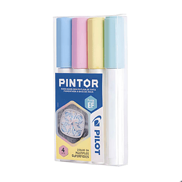 Set Marcador Pintor Extra Fino 4un Amarillo Pastel, Verde Pastel, Azul Pastel  - Pilot