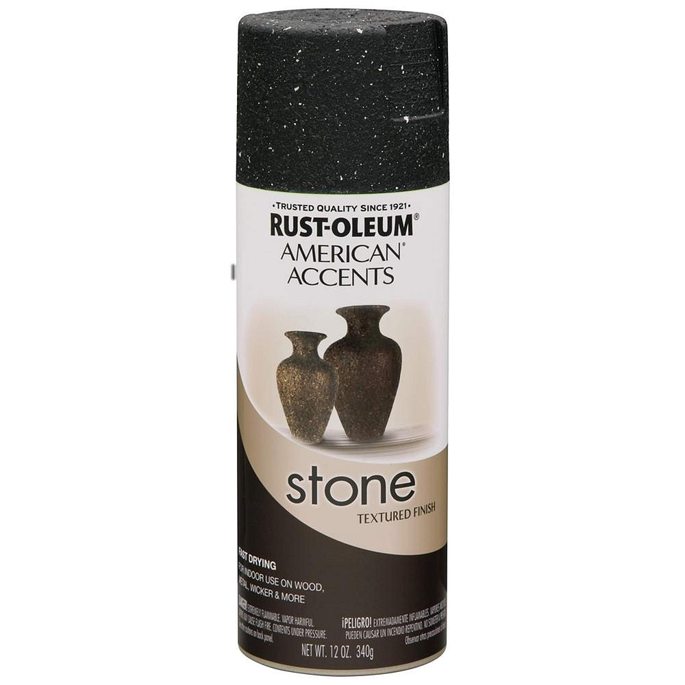 Pintura en Aerosol Stone Piedra 340grs Negro  - Rust Oleum