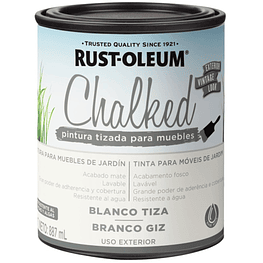 Pintura Chalked Tizada Exterior Base Agua 877ml Blanco Tiza  - Rust Oleum