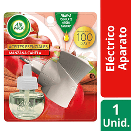 Desodorante Ambiental Eléctrico Aparato + Repuesto 21ml Manzana Canela  - Air Wick