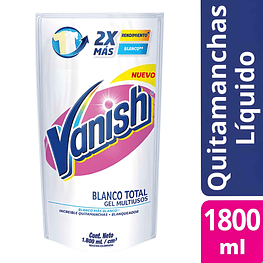 Quitamanchas Líquido Gel Multiuso Blanco Total 1800ml Doypack  - Vanish