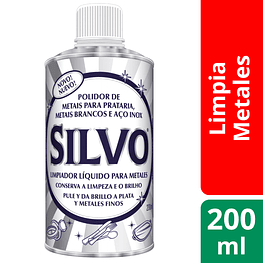 Limpiador liquido para metales finos y plata 200ml  - Silvo