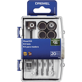 Micro Kit para madera 733 20 piezas  - Dremel