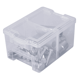 Organizador con separador interior y tapa transparente 9 bins  - Tactix