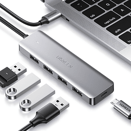 HUB USB-C a 4 USB modelo CM219 Gris  - Ugreen