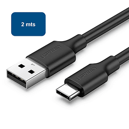 Cable USB-A a USB-C Negro modelo US287 2mts  - Ugreen