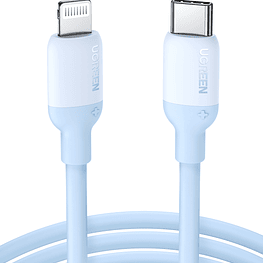 Cable USB-C a Lightning (iPhone) 1mt modelo US387 Certificado Celeste  - Ugreen