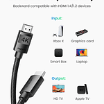 Cable HDMI 2.0 4K modelo HD119 1mt  - Ugreen