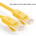 Cable de red UTP Cat 5e Amarillo modelo NW103 5mts  - Ugreen