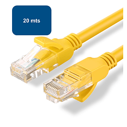 Cable de red UTP Cat 5e Amarillo modelo NW103 20mts  - Ugreen