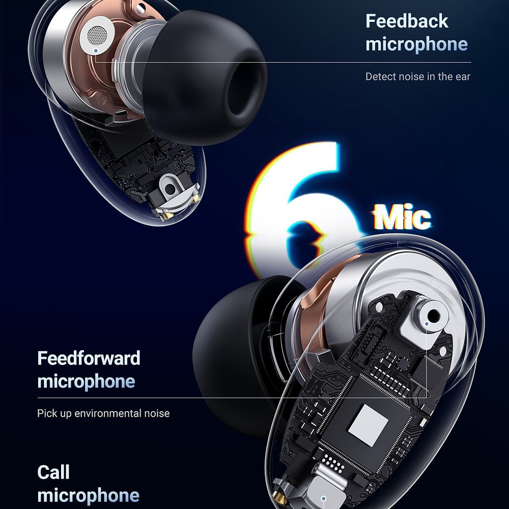 Audifonos Bluetooth HiTune X6 ANC Negro  - Ugreen