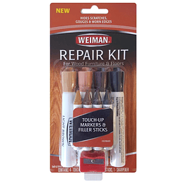 Kit para reparar rayaduras en madera 4 colores  - Weiman