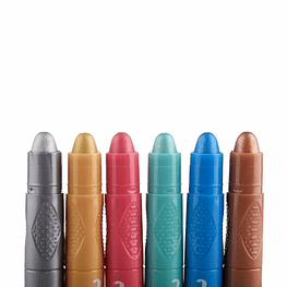 Crayones gel metálico Pekes 3 en 1 6 colores  - Torre