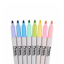 Set de marcadores permanentes pasteles 8 colores  - Torre