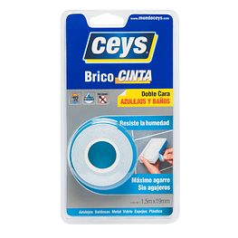 Cinta doble contacto para Azulejos y Baños 19mm x 1.5mts  - Ceys