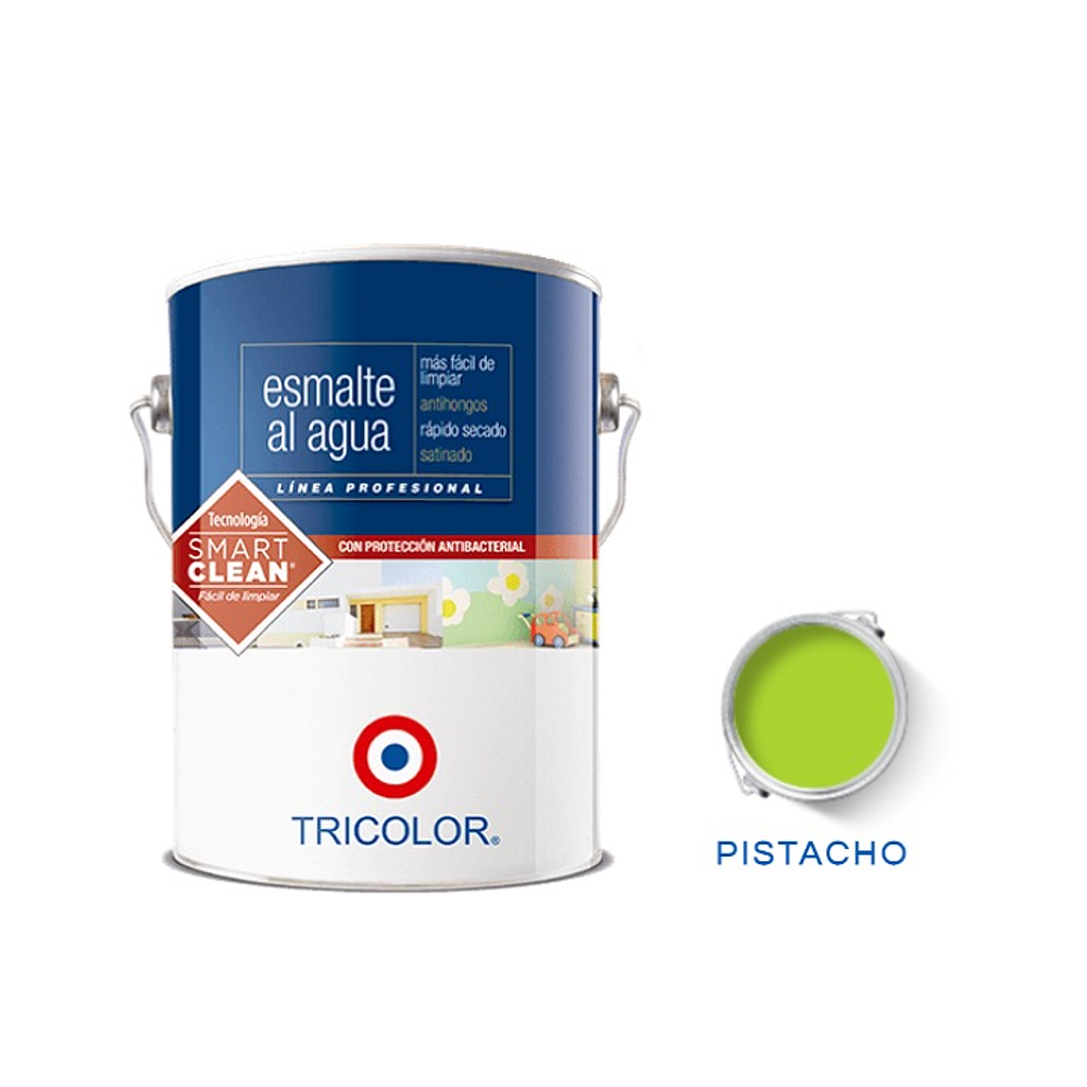 Esmalte al agua Profesional 1 Gl (3.78lt) Pistacho  - Tricolor