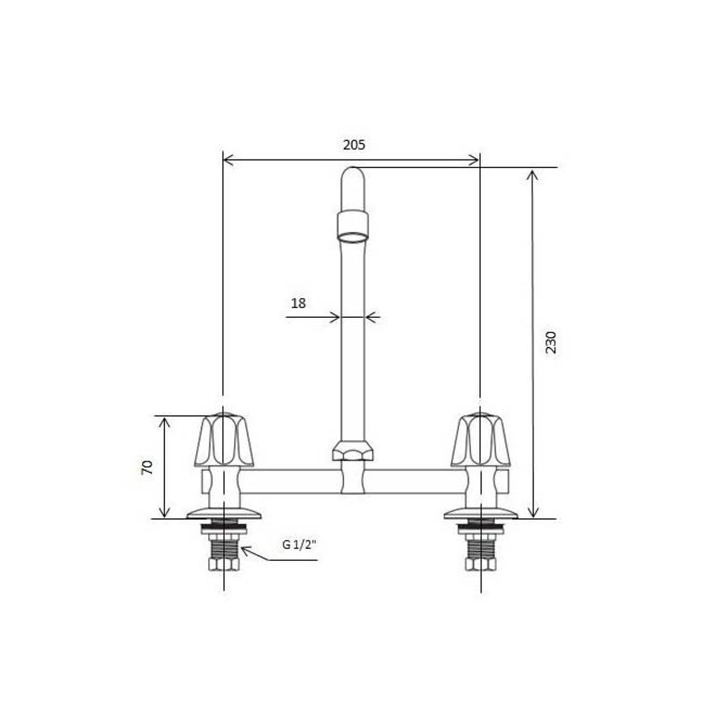 Llave lavaplatos combinación 1un  - Hoffens