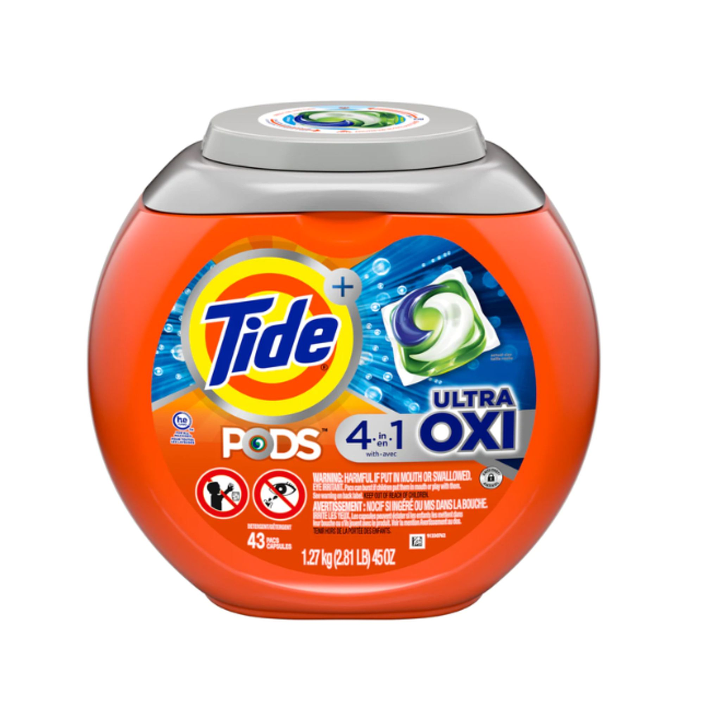 Detergente de Ropa Concentrado Ultra Oxi Capsulas 4 en 1 43 pods  - Tide
