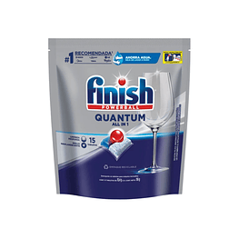 Detergente en Tabletas para lavavajillas Quantum 15un.  - Finish