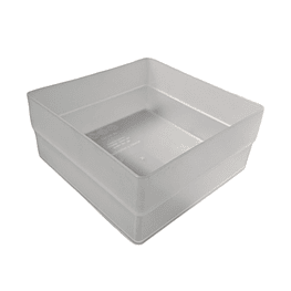 Caja organizadora translucida apilable Alta 140x140x62mm  - Livinbox