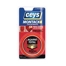 Cinta de Montaje Montack doble contacto 19mm x 2.5mts  - Ceys