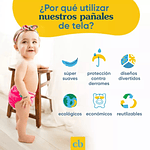 Pañales Niño reutilizables Ocean 3 + 6 insertos  - Charlie Banana