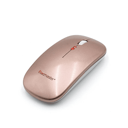 Mouse Inalámbrico Recargable dual Bluetooth / receptor USB Rosado  - Tecmaster