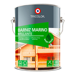 Barniz Marino base agua 1/4 Gl (945ml) Alerce - Tricolor