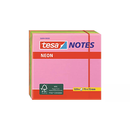 Notas Adhesivas Neón 75x75mm 320 hojas  - tesa