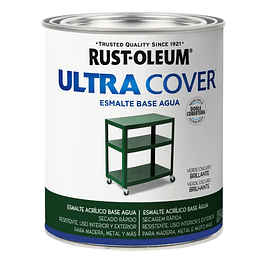 Esmalte al Agua Ultra Cover 946ml Verde Oscuro Brillante  - Rust Oleum