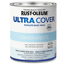 Esmalte al Agua Ultra Cover 946ml Transparente Brillante  - Rust Oleum