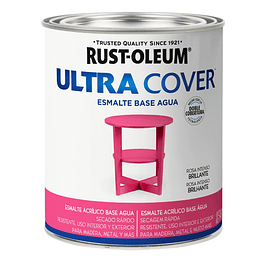 Esmalte al Agua Ultra Cover 946ml Rosa Intenso Brillante  - Rust Oleum