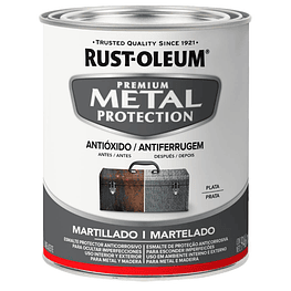 Esmalte Anticorrosivo Metal Protection 946ml Plata Martillado  - Rust Oleum