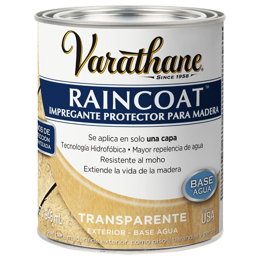 Impregnante Protector Raincoat Brillante Base Agua 946ml Transparente  - Varathane