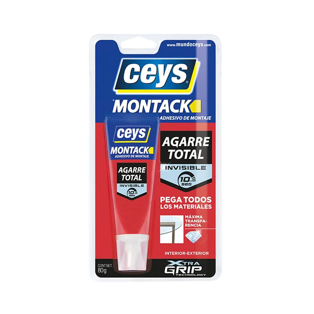 Adhesivo de Montaje Montack Transparente 80grs  - Ceys