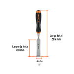 Formón mango confort grip 1"  - Truper