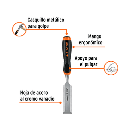 Formón mango confort grip 1.1/4"  - Truper