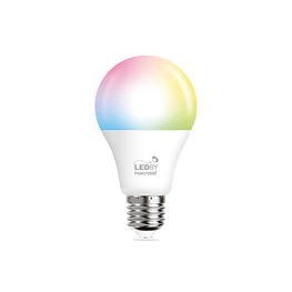 Ampolleta Led inteligente E27 WiFi Full Color RGB 9W  - Macrotel