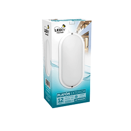 Foco LED tipo tortuga Exterior Cuerpo Plástico luz fría 6500K 12W  - Macrotel