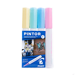 Set Marcador Pintor Fino 4un Amarillo Pastel, Verde Pastel, Azul Pastel  - Pilot