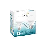 Ampolletas Led E27 luz fría 6500K 9W Kit 2un  - Macrotel