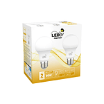 Ampolletas Led E27 luz cálida 3000K 9W Kit 2un  - Macrotel