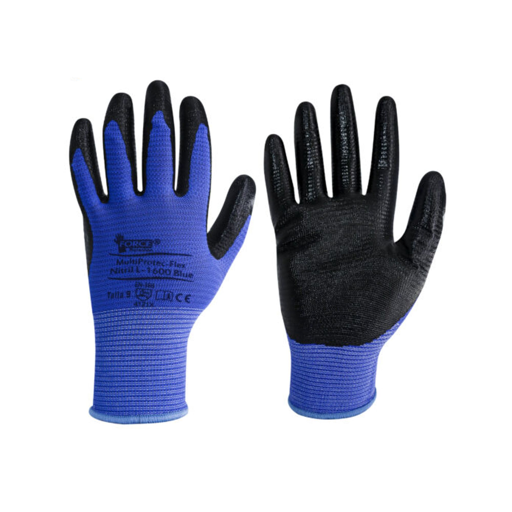 Guante Multiprotec Flex L1600 Talla 10(XL) Azul  - Force