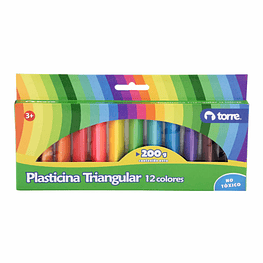 Plasticinas Triangulares 12 colores  - Torre