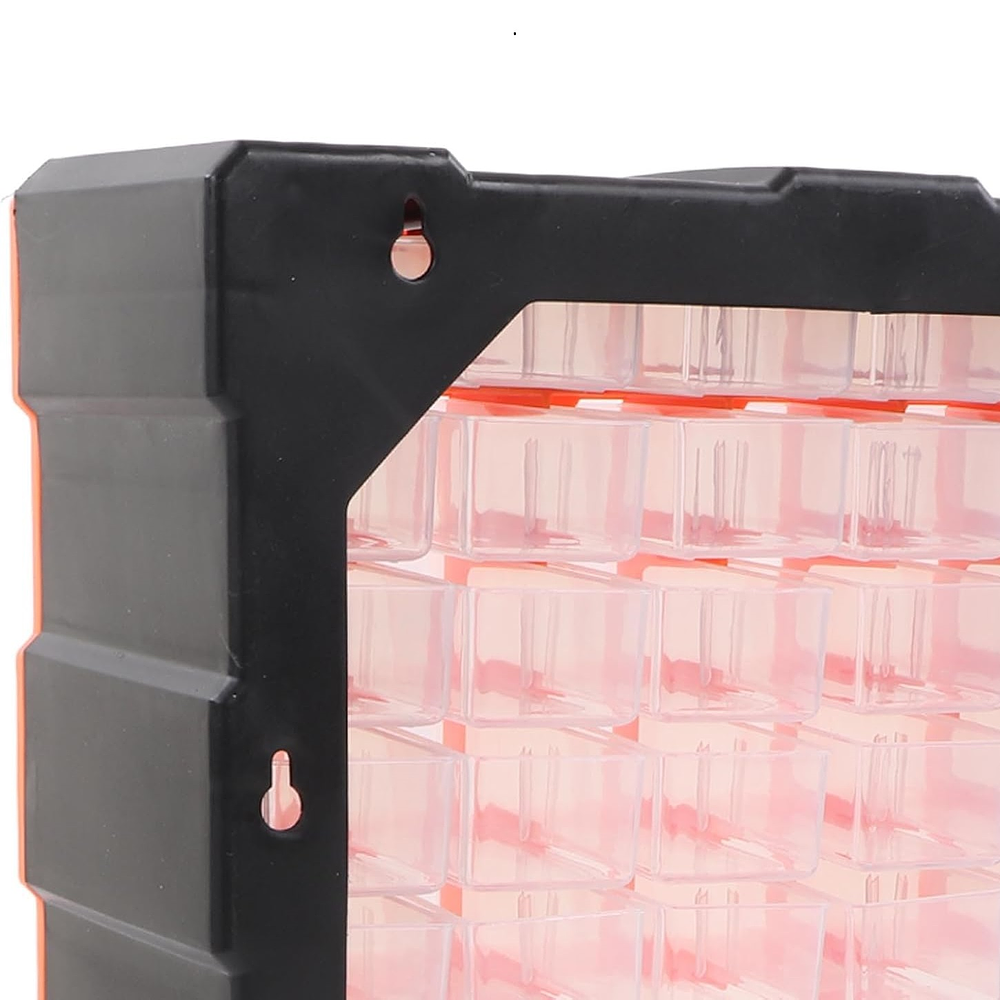 Organizador con separación 9 bins grandes y 30 pequeños transparentes  - Toolmax