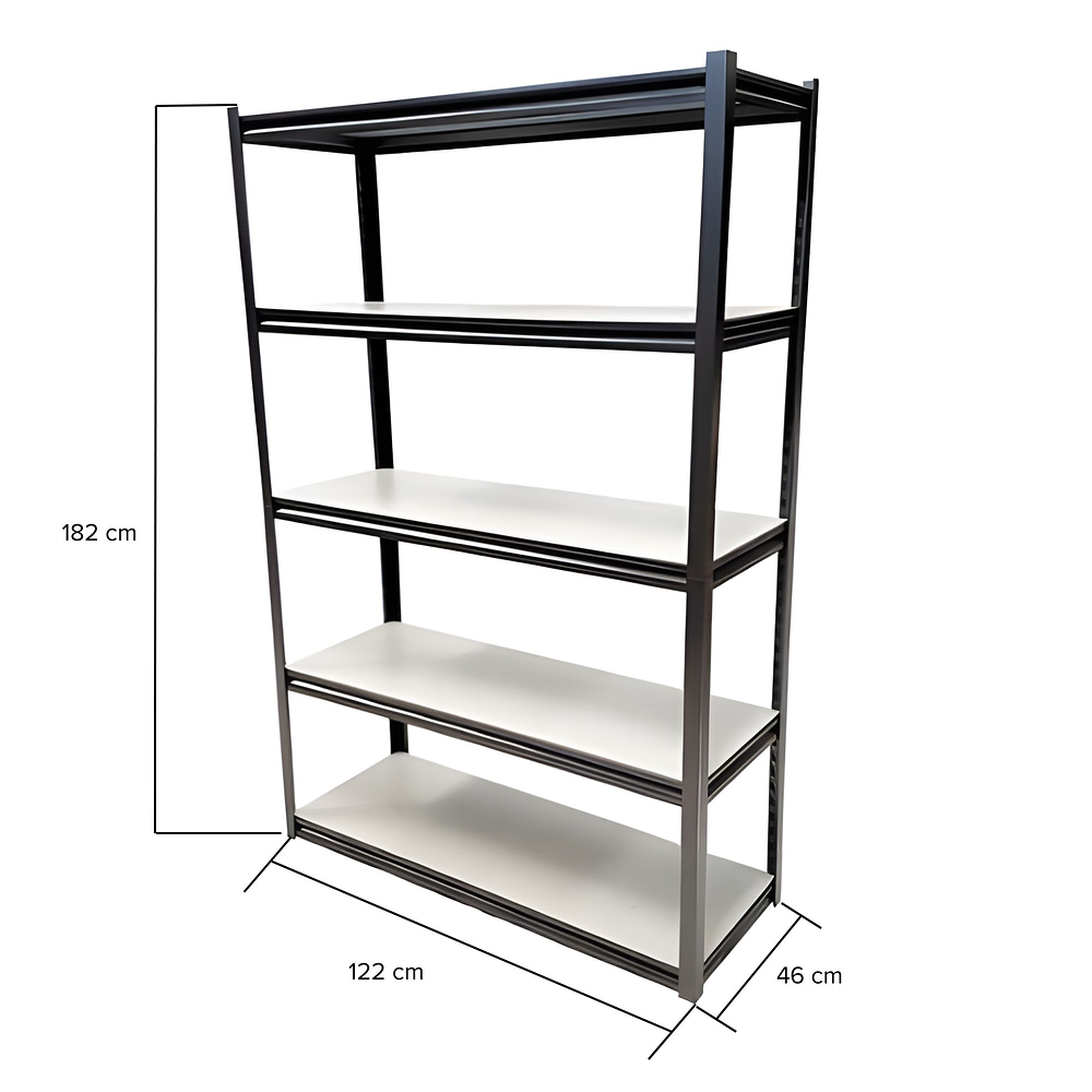 Estantería ensamblable sin pernos 5 repisas 1250kgs 1.22x0.46x1.82mts  - Toolmax